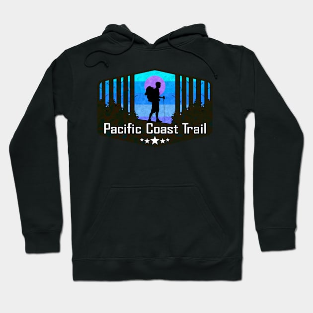 Pacific Coast Trail California Oregon Washington Hiking Hike Hiker Hoodie by TravelTime